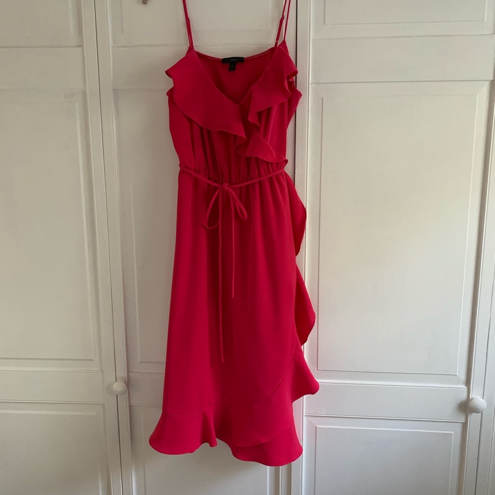 Pink J. Crew Ruffle Dress - Picture 5 of 8